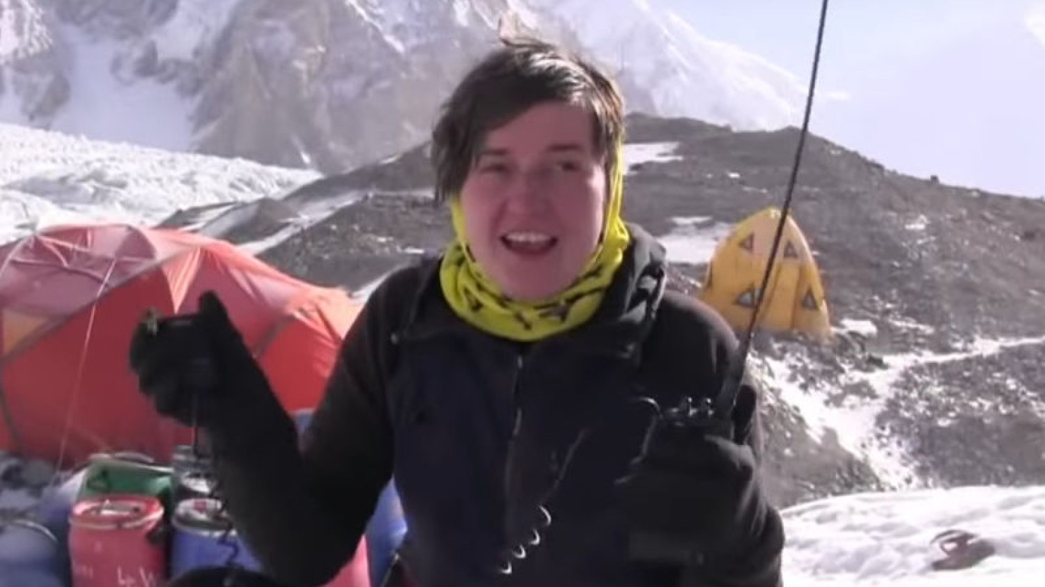 Agnieszka Bielecka podczas wyprawy na Gasherbrum I 2011/2012.