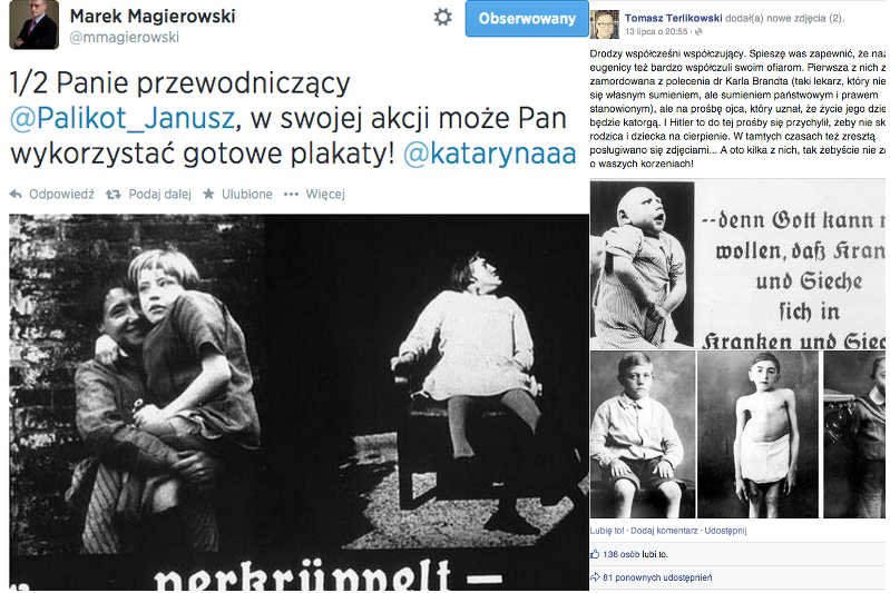 Przeciwnicy aborcji porównują akcję Twojego Ruchu do III Rzeszy i eugeniki.