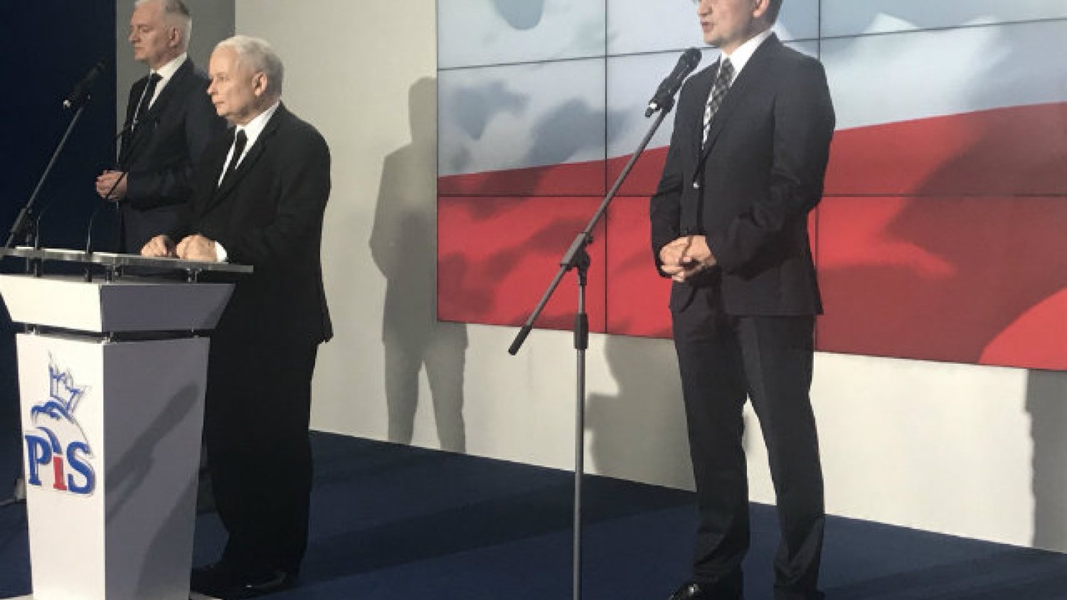Na wspólnej konferencji prasowej wystąpili dziś Jarosław Kaczyński, Zbigniew Ziobro i Jarosław Gowin.
