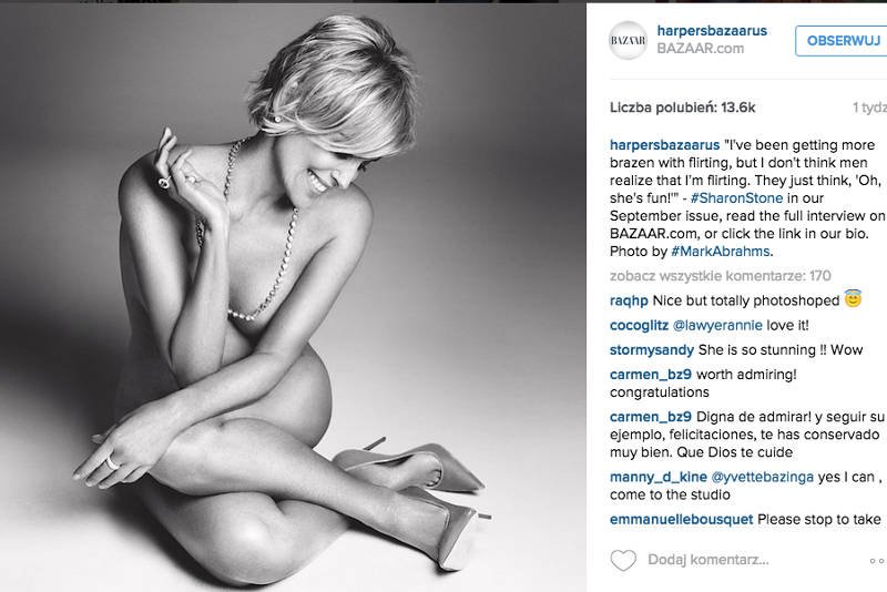 Sharon Stone w pięknej sesji. Czy ten retusz może kłamać?