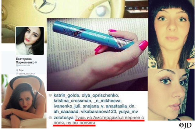 Jekatierina Parhomenko chwaliła się w internecie "maskarą z Amsterdamu"