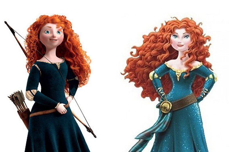 Po prawej Merida Waleczna po wystylizowaniu.