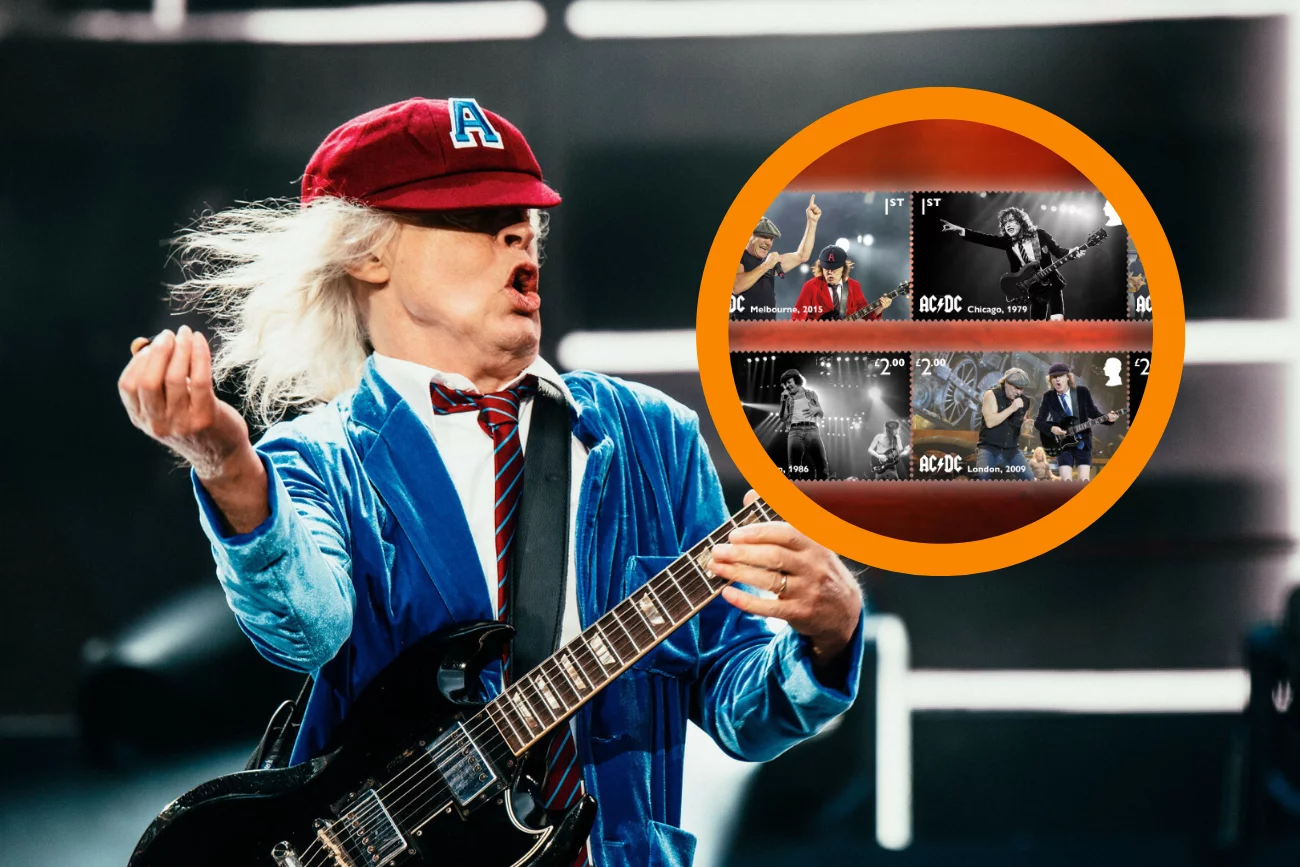 AC/DC na znaczkach pocztowych