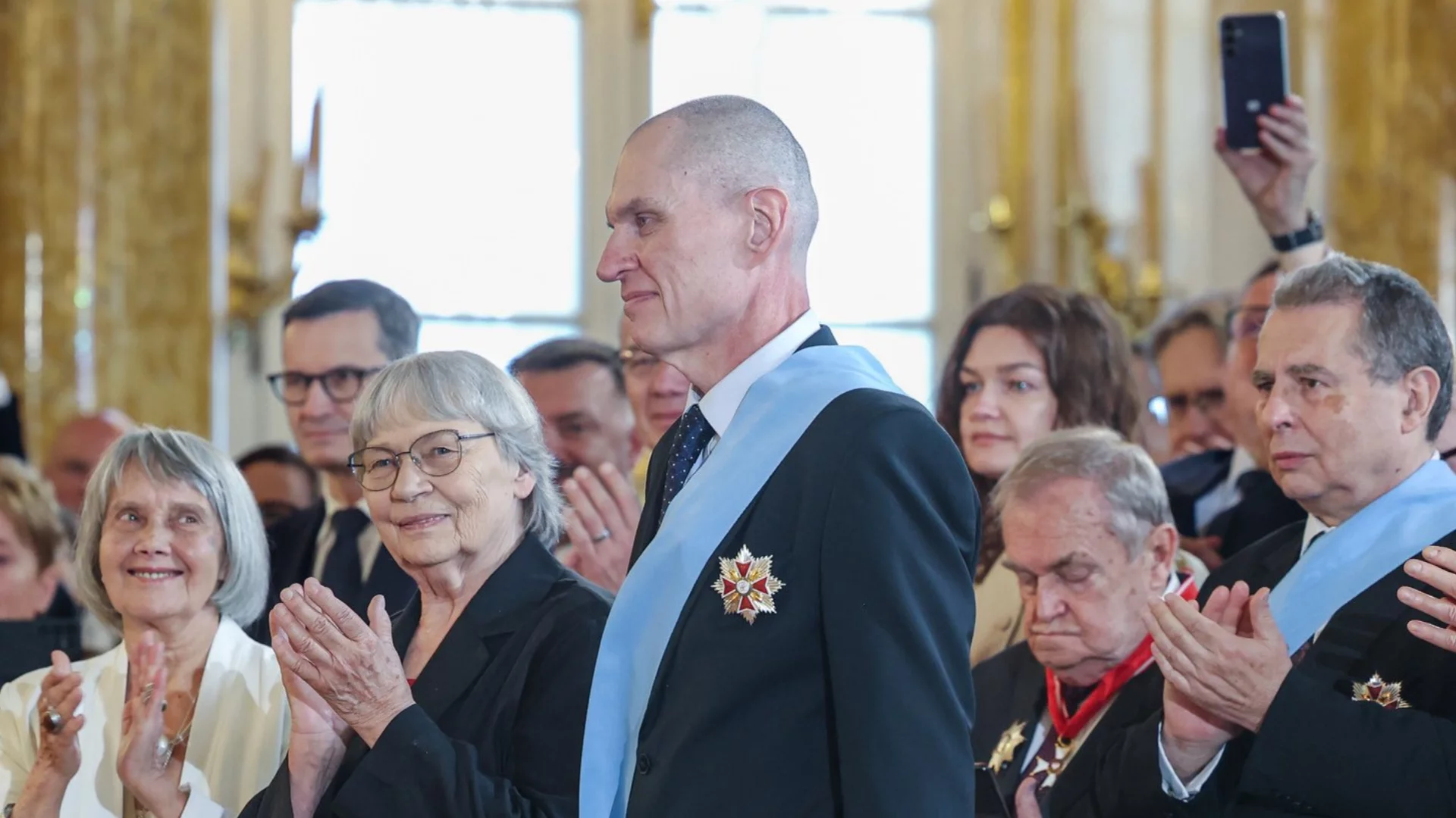 Andrzej Poczobut w pierwszym wystąpieniu. Wymienił Tuska, Dudę, Nawrockiego i Morawieckiego
