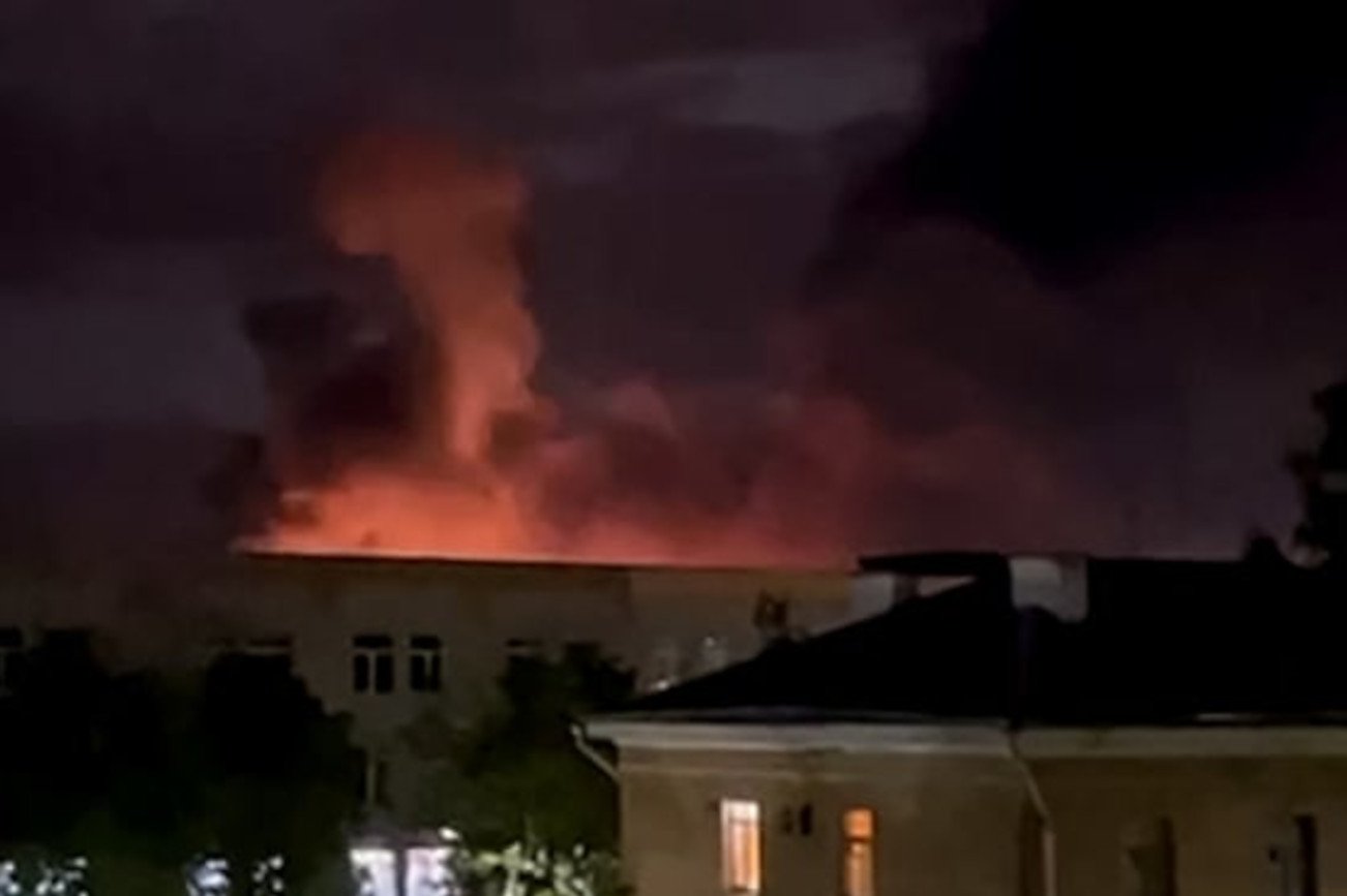 Nocny zmasowany atak dronów nad Rosją