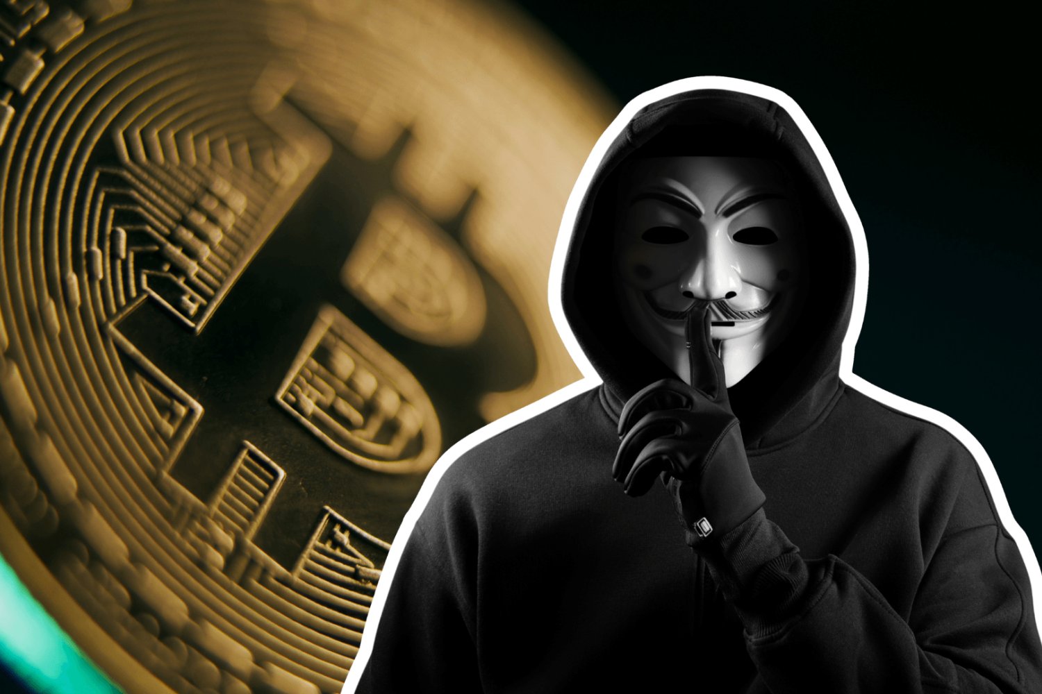 haker, w tle bitcoin
