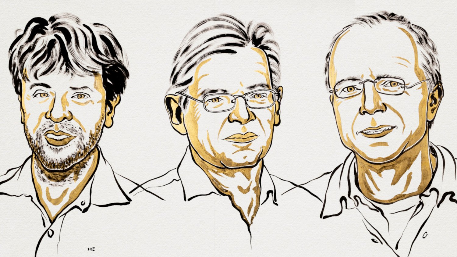 Laureaci Nobla z medycyny 2026 za optogenetykę Ilustracja przedstawiająca trzech laureatów Nagrody Nobla z medycyny 2026: Karla Deisseroth, Petera Hegemanna i Georga Nagela, nagrodzonych za optogenetykę