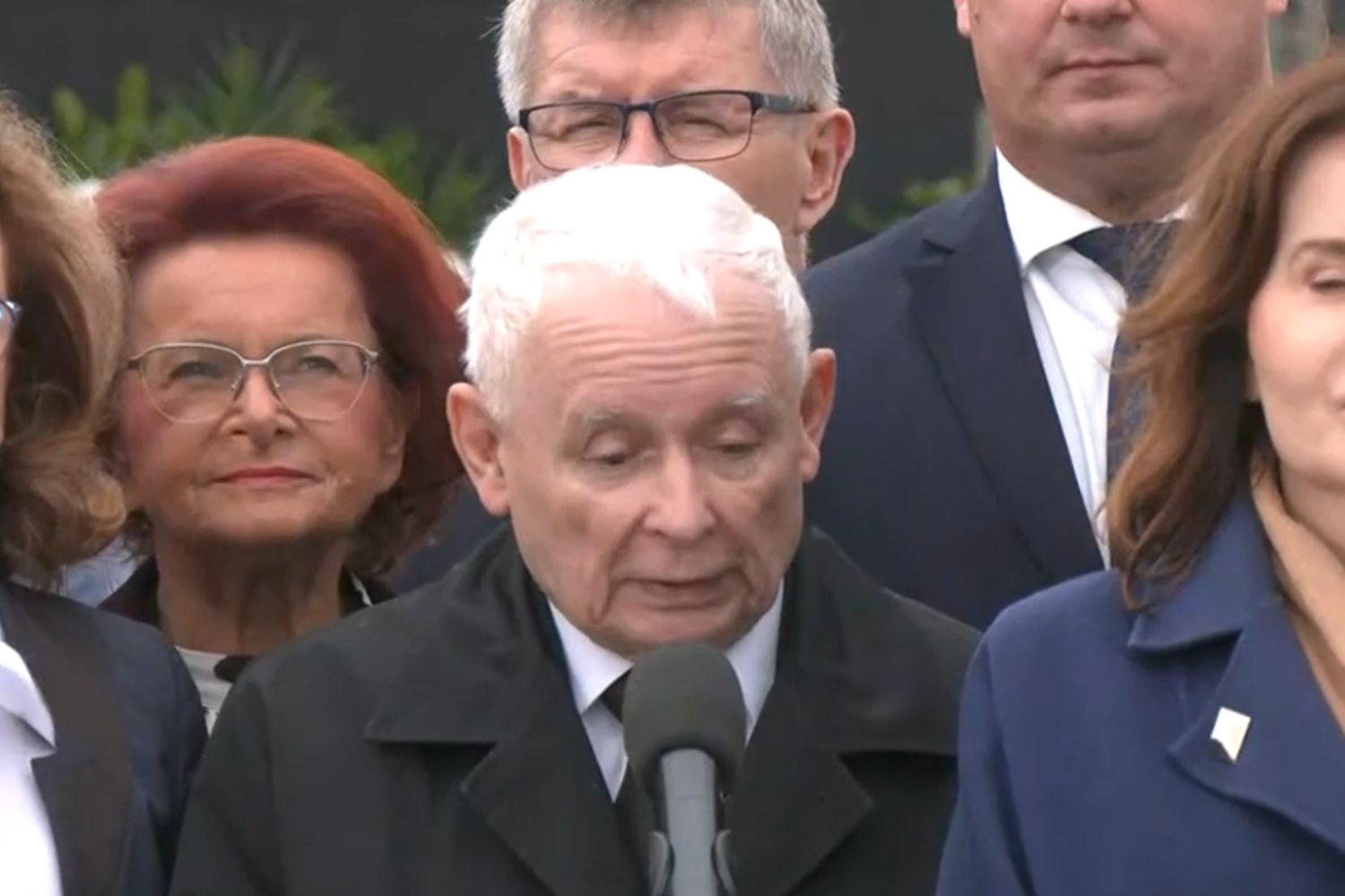 Jarosław Kaczyński w czasie miesięcznicy.