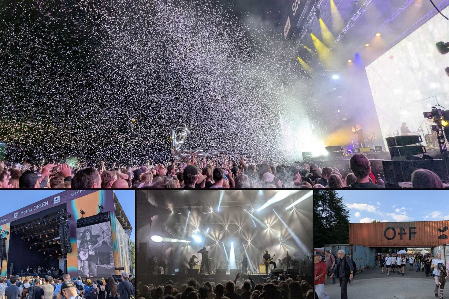 Kolaż zdjęcie z Off Festiwalu