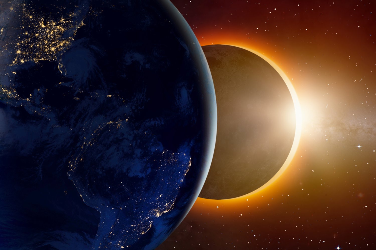 Noc Perseidów, zaćmienie Słońca i parada planet 12 i 13 sierpnia Kosmiczna perspektywa Ziemi i zaćmienia Słońca
