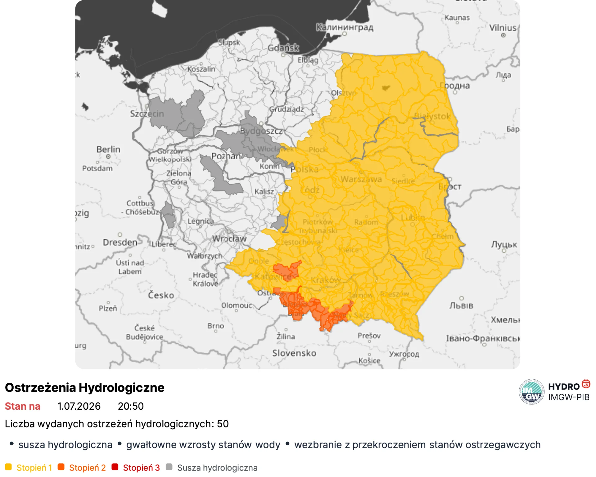 Gwałtowne burze przechodzą nad Polską. Gdzie jest najgorzej? IMGW