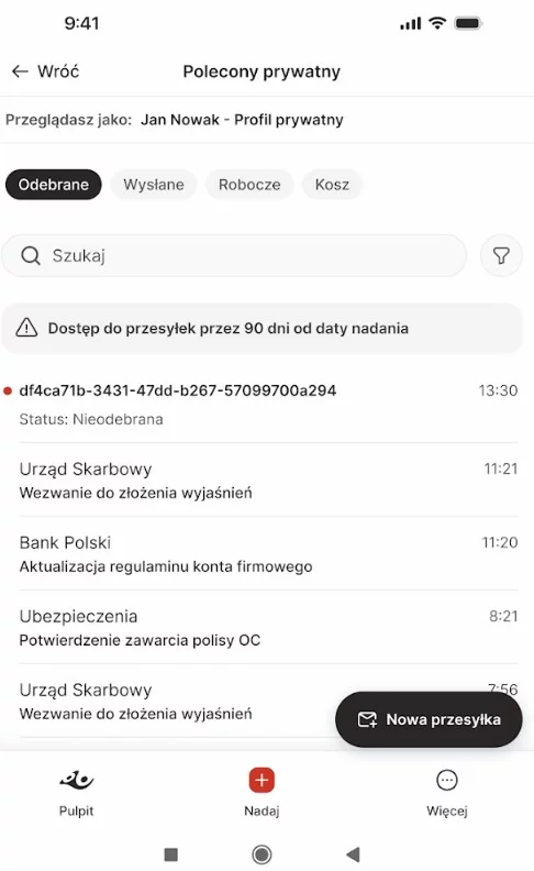 Aplikacja Poczty Polskiej