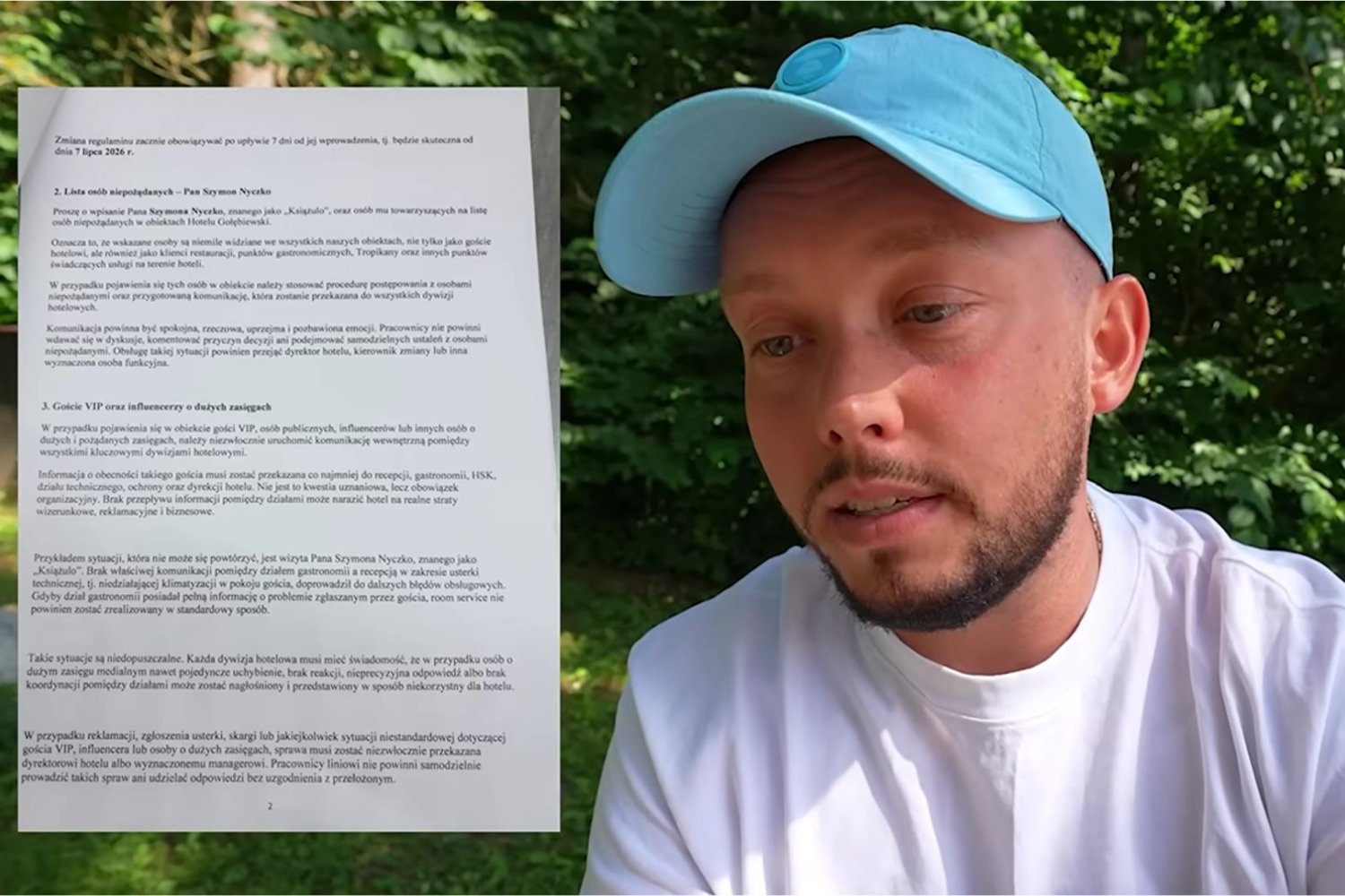 Książulo z rzekomym zakazem do hotelu Gołębiewski w Pobierowie po wybuchu medialnej afery