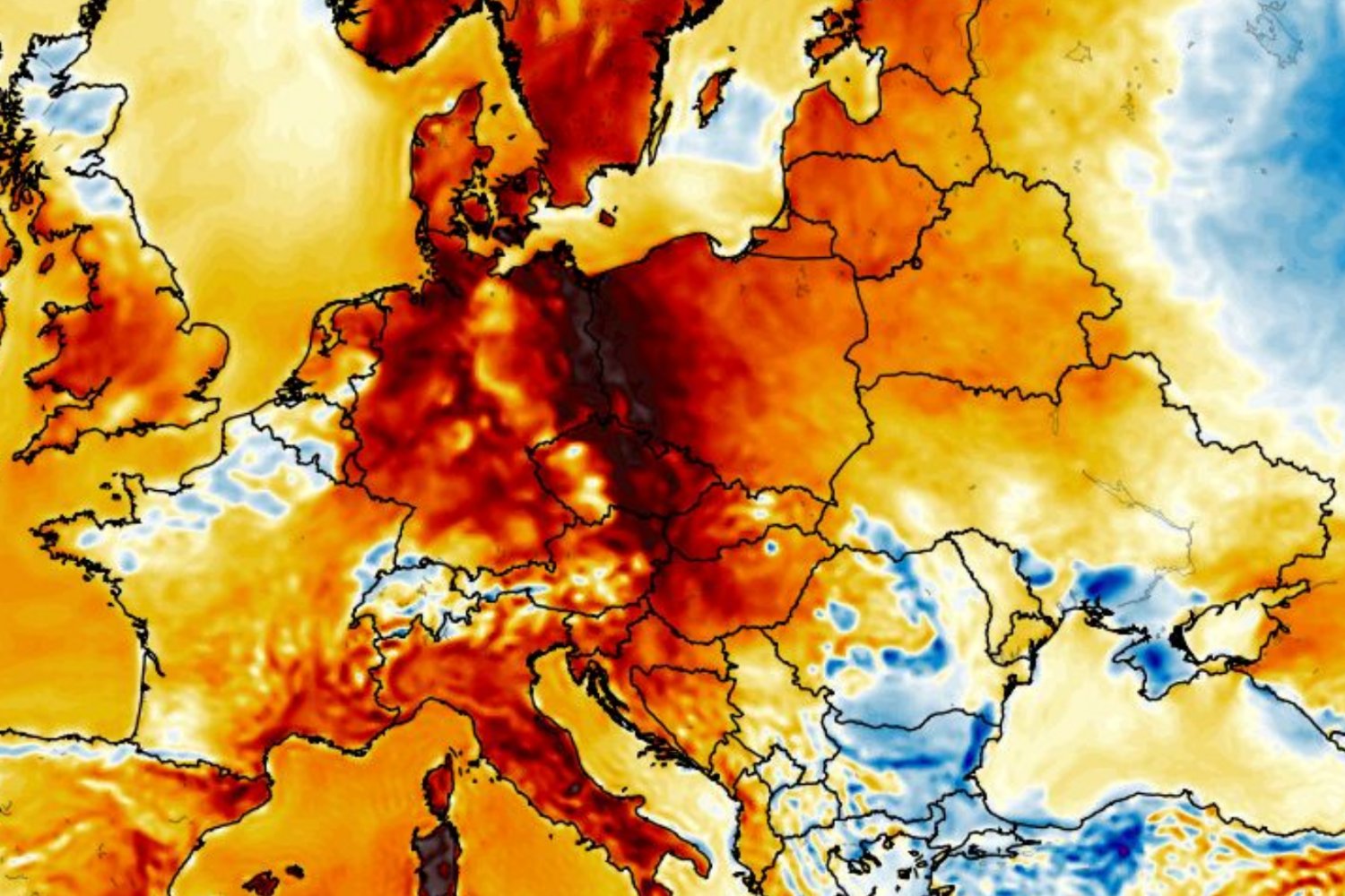 IMGW ujawnia datę powrotu upałów. Wiadomo, kiedy termometry znów oszaleją Mapa anomalii temperaturowej na wysokości 2 metrów