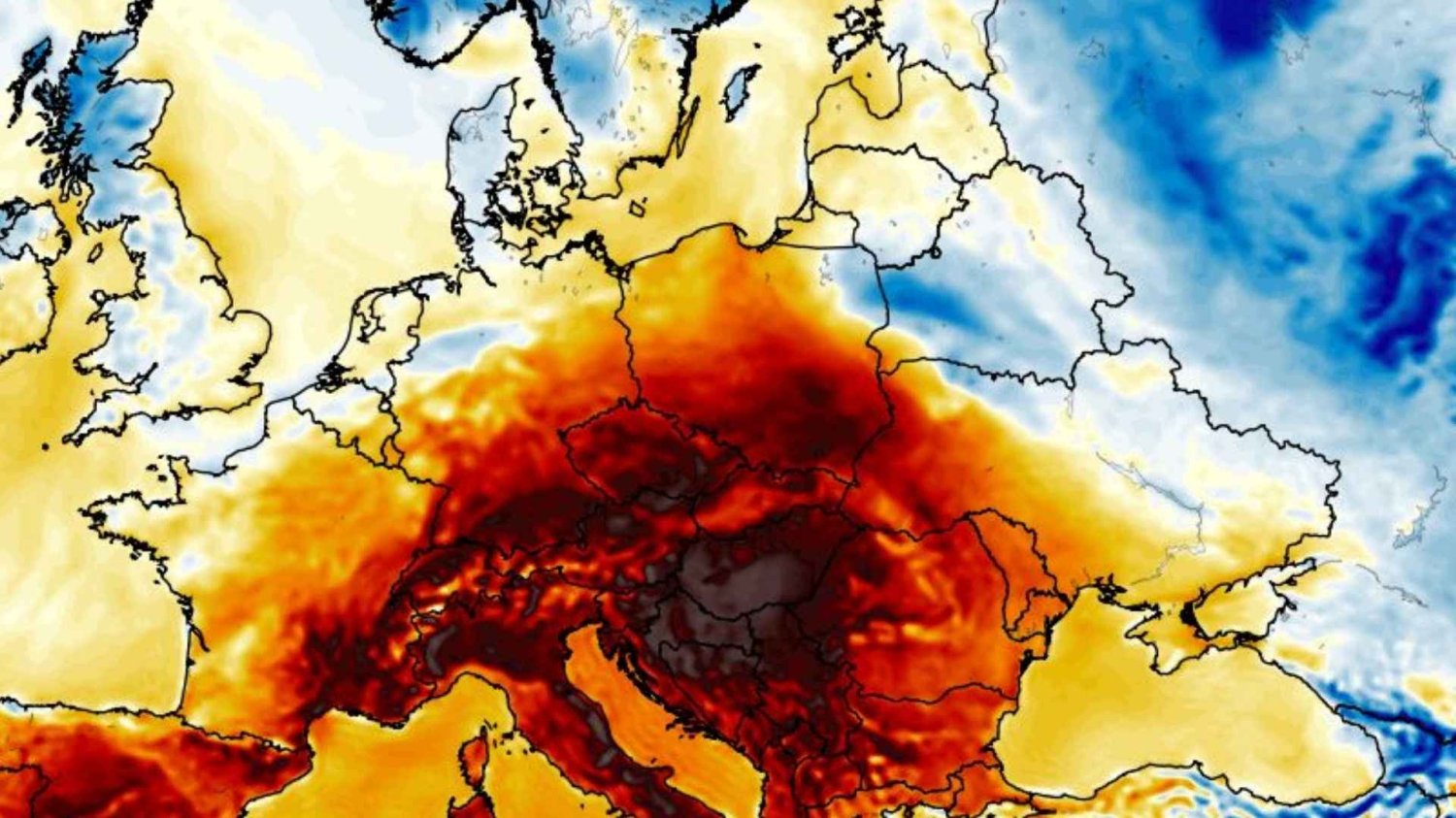 Piekło wyleje się za chwilę z nieba. Temperatura wystrzeli powyżej 31 stopni mapa z wxcharts, anomalia temperatury na wysokości 2m