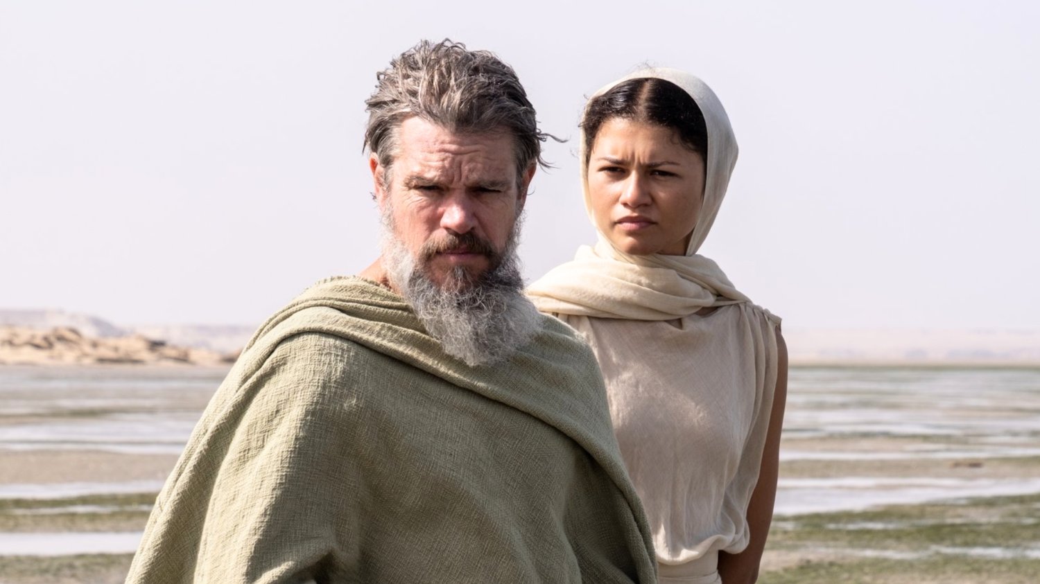 "Odyseja" Nolana zbiera pierwsze reakcje. Porównanie do Ledgera mówi wszystko Matt Damon i Zendaya w filmie "Odyseja".