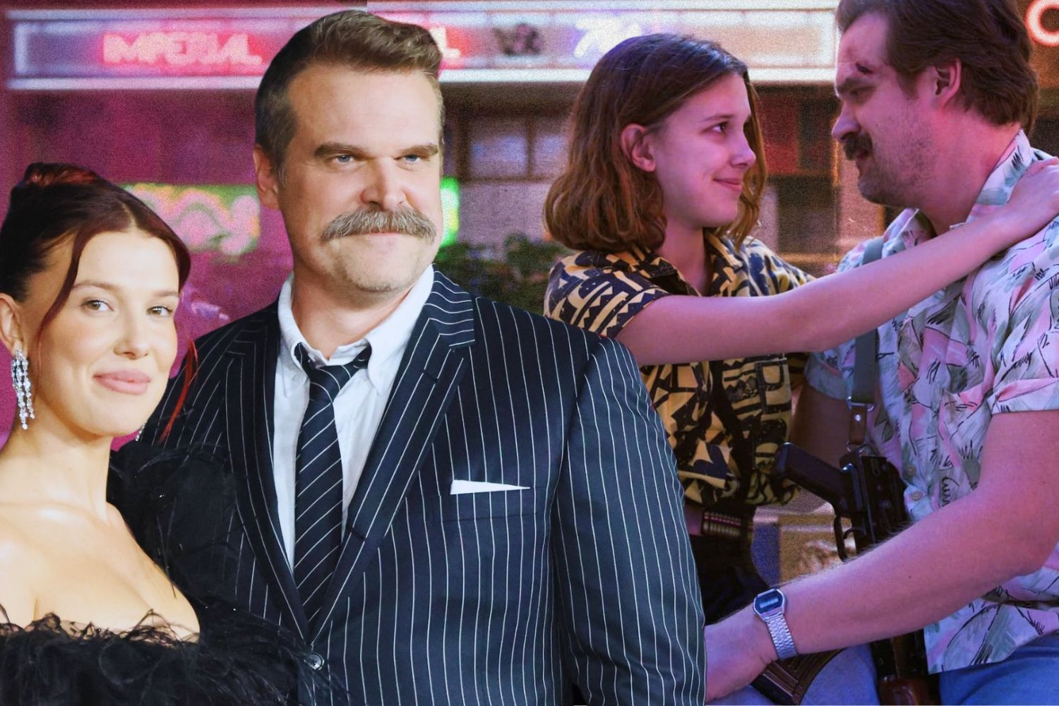 Millie Bobby Brown i David Harbour oraz Eleven i Jim Hopper