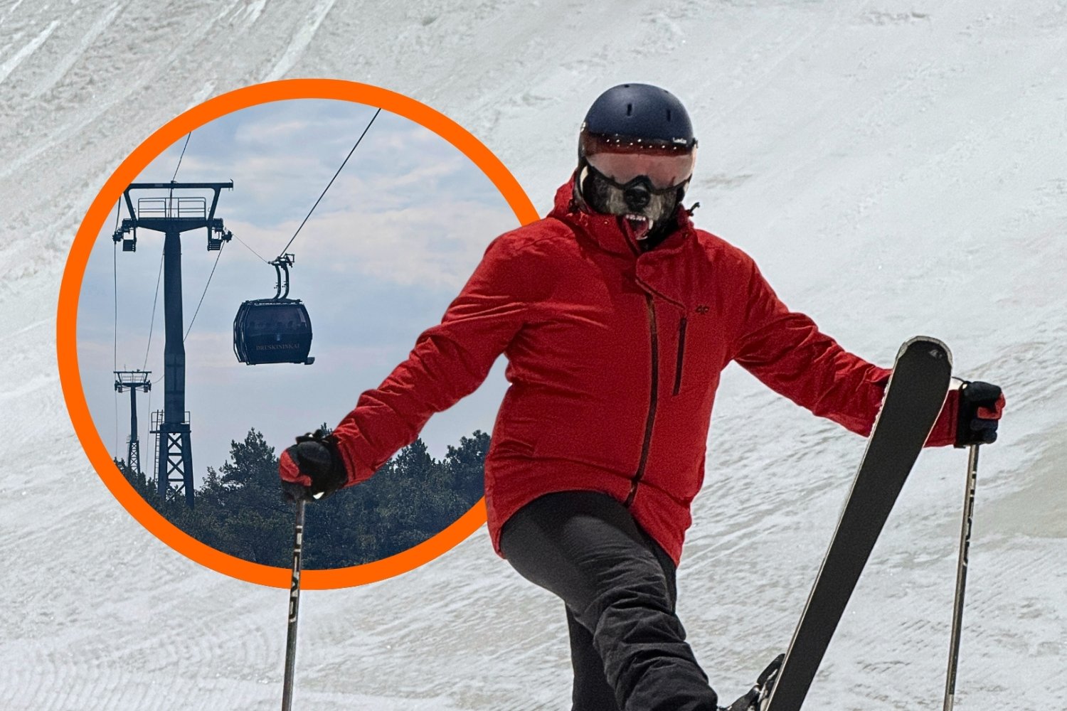 Narty latem, ale to żadne Alpy. Od polskiej granicy dojedziesz w godzinę Narciarz w Snow Arena w Druskienniki