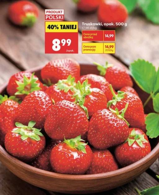 Truskawki w Biedronce Gazetka promocyjna Biedronki z ofertą truskawek