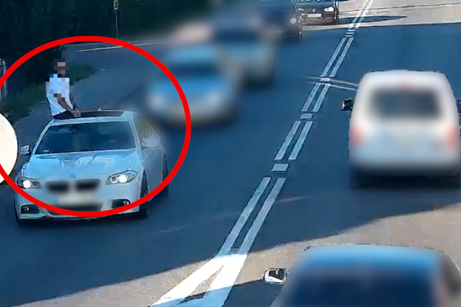 Pasażer na dachu BMW Pasażer na dachu BMW