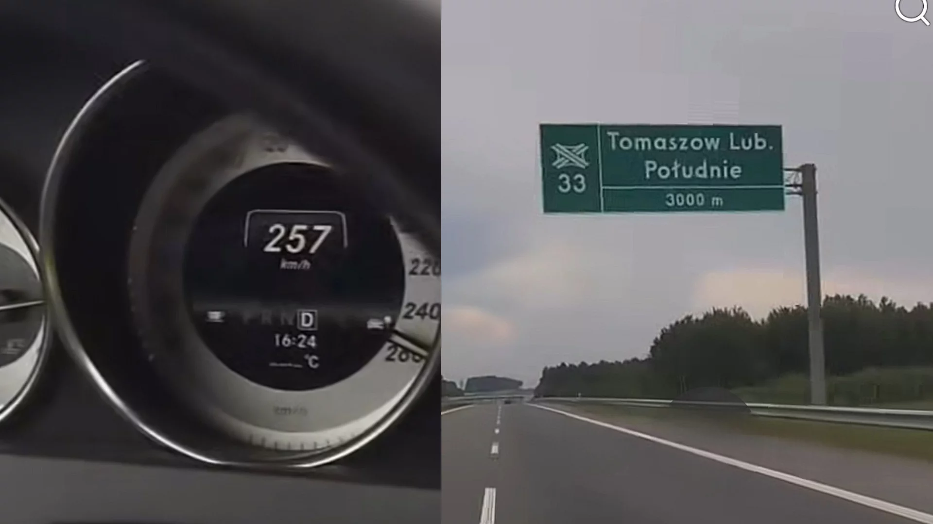 Pędził 257 km/h na S17 Pędził 257 km/h na S17