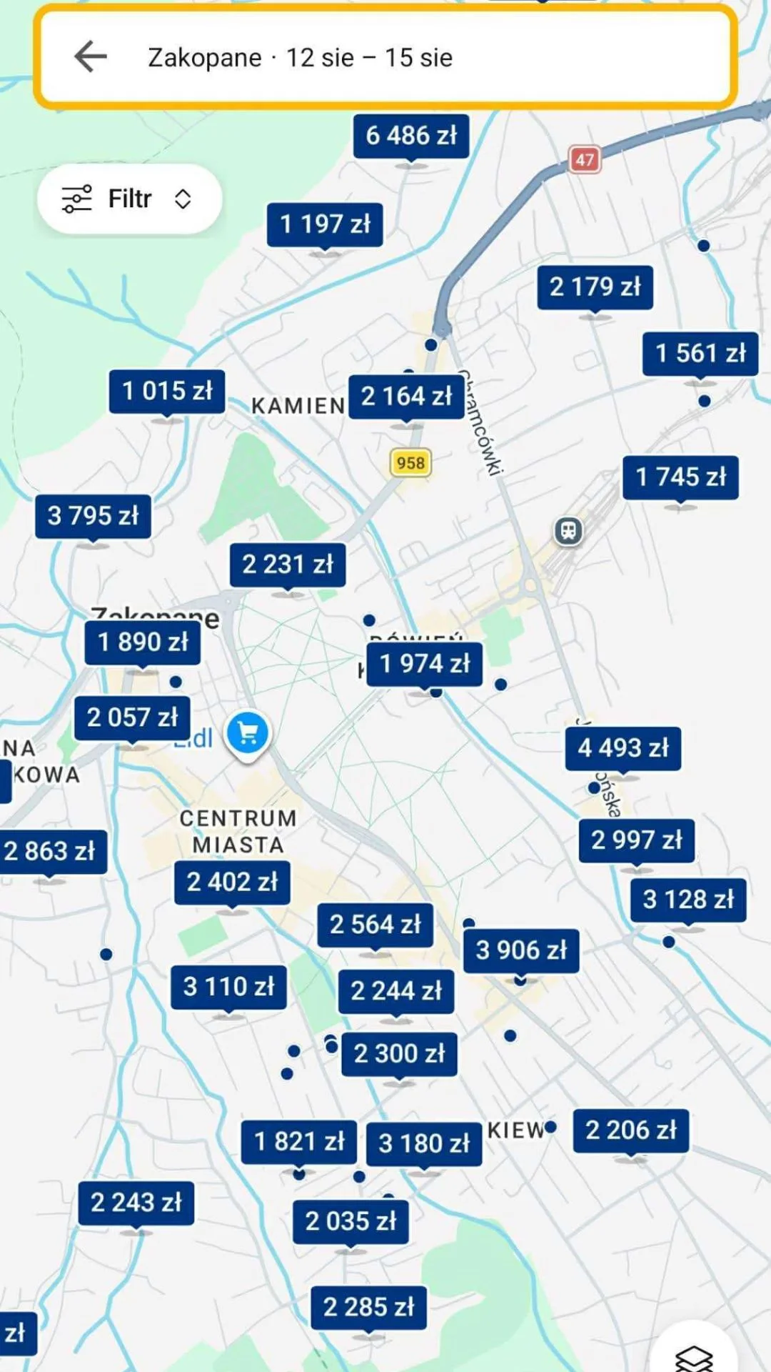 Ceny noclegu w Zakopanem na długi weekend sierpniowy Ceny noclegu w Zakopanem w terminie 12-15 sierpnia