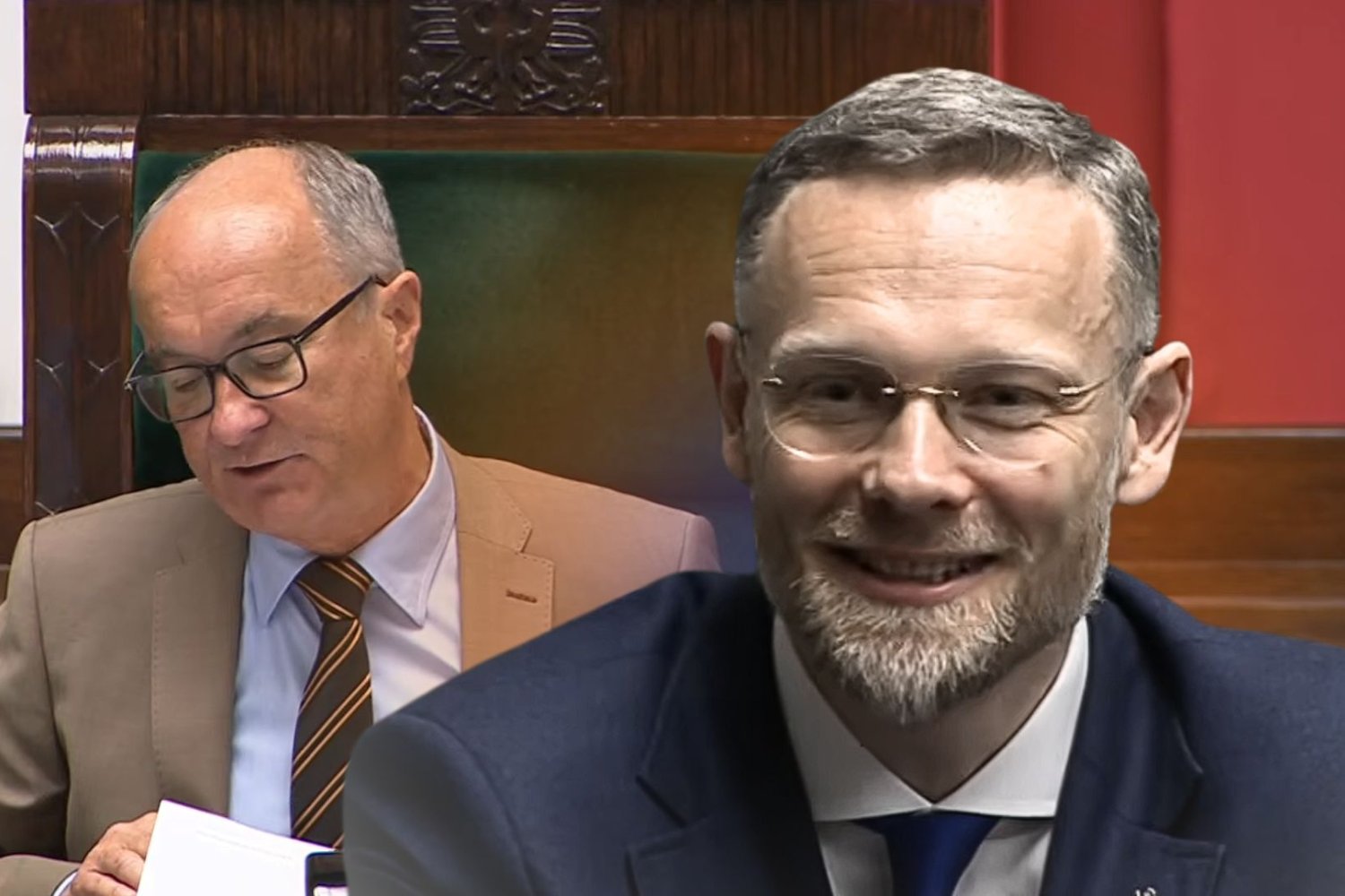po lewej: Marszałek Włodzimierz Czarzasty. Po prawej: Zbigniew Bogucki