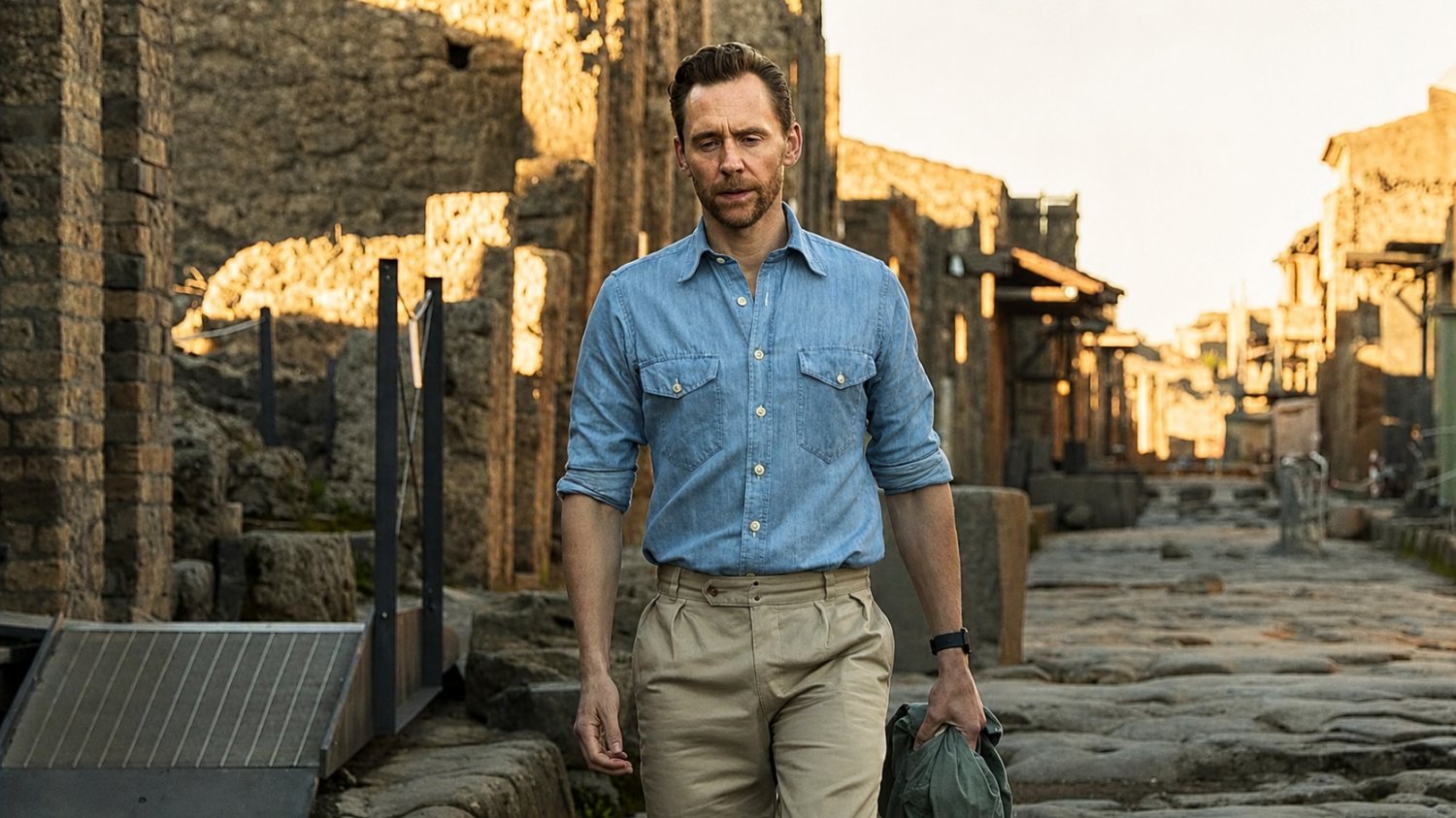 Tom Hiddleston w Pompejach Pompeje: podróż w czasie z Tomem Hiddlestonem na Disney+ i National Geographic