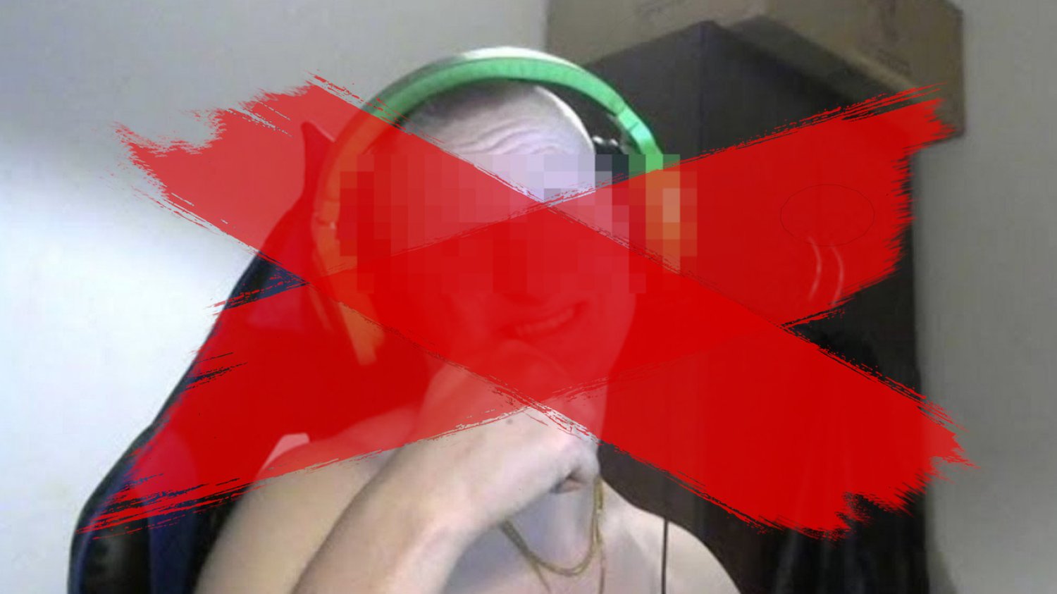 Przekreślona twarz patostreamera