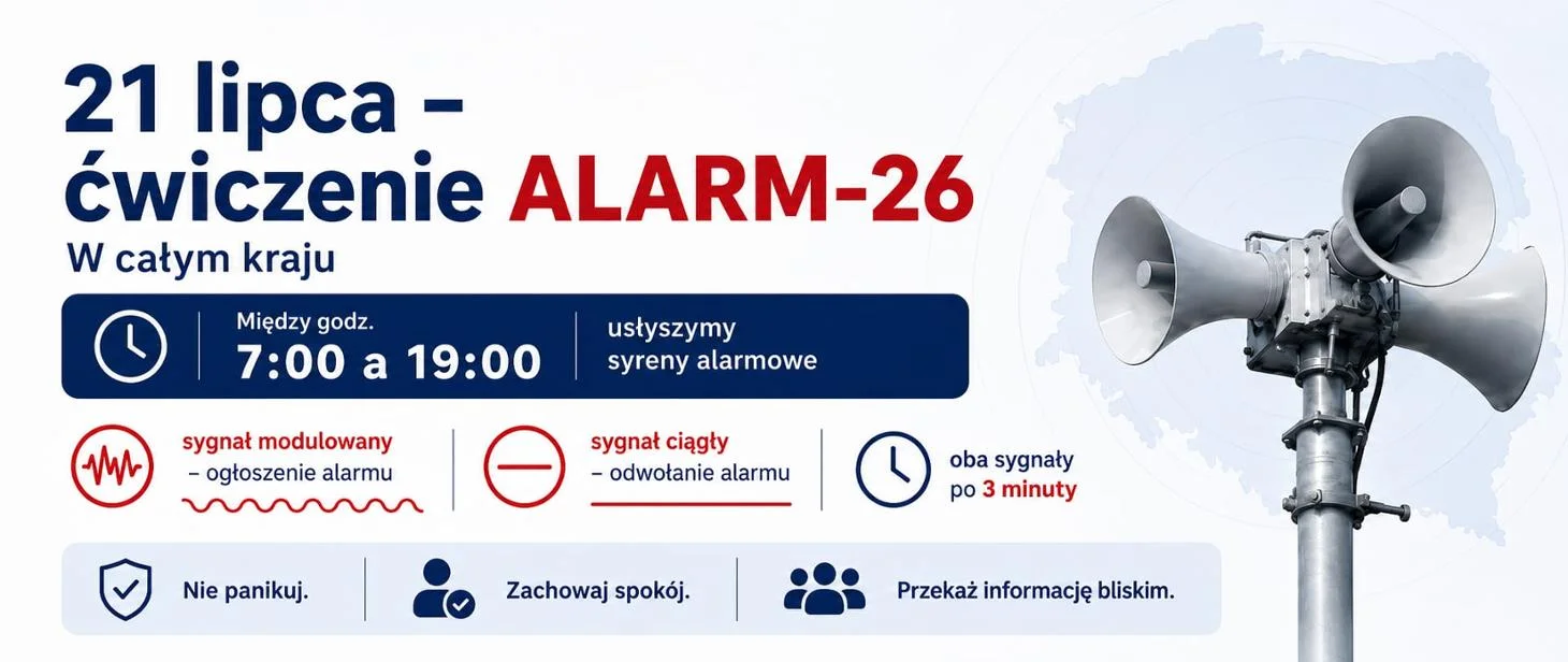 Alarm-26 Syreny zawyją 21 lipca