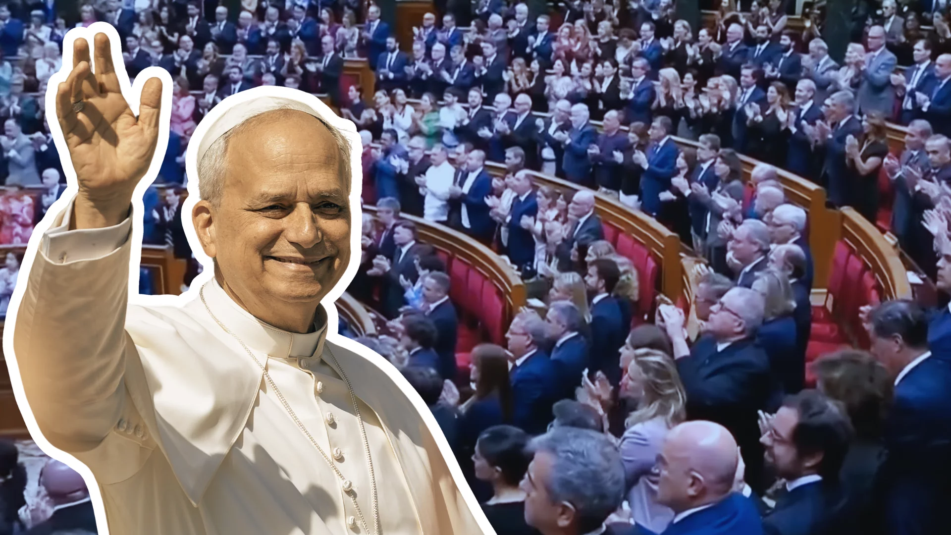 7 minut owacji po występie papieża w parlamencie. Moment, który przejdzie do historii