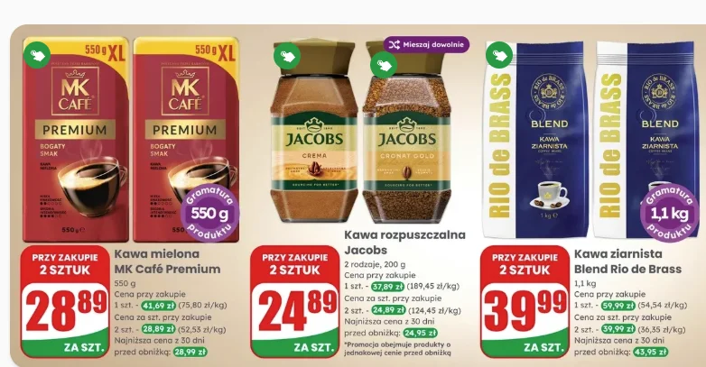 Promocje na kawę w Dino