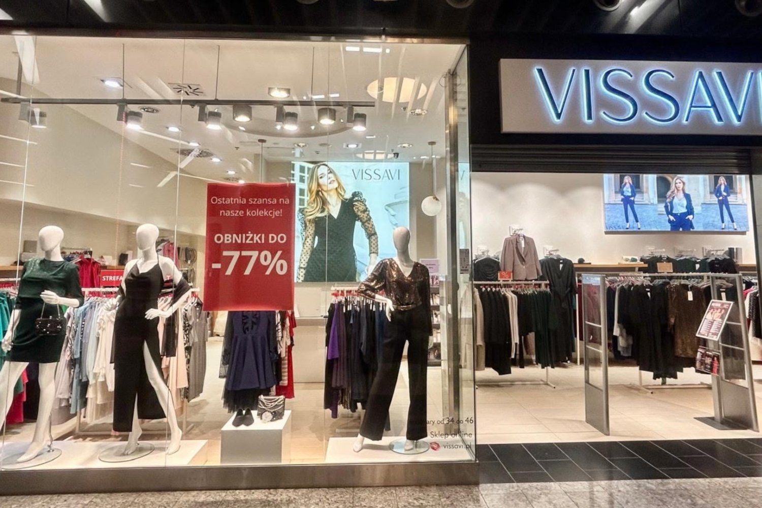 Salon odzieżowy w galerii handlowej – marka Vissavi zamknęła wszystkie sklepy stacjonarne