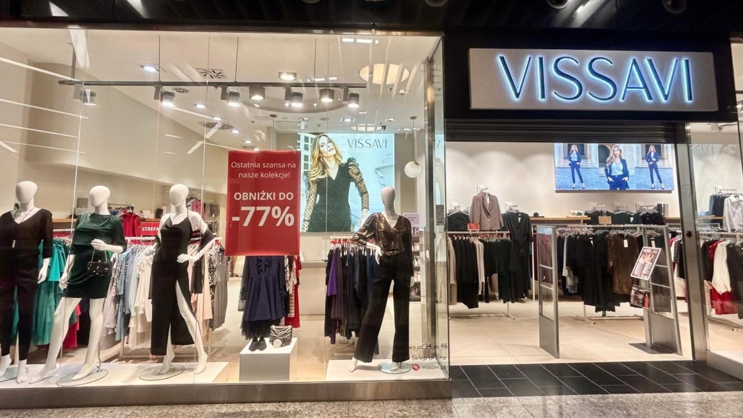 Salon odzieżowy w galerii handlowej – marka Vissavi zamknęła wszystkie sklepy stacjonarne