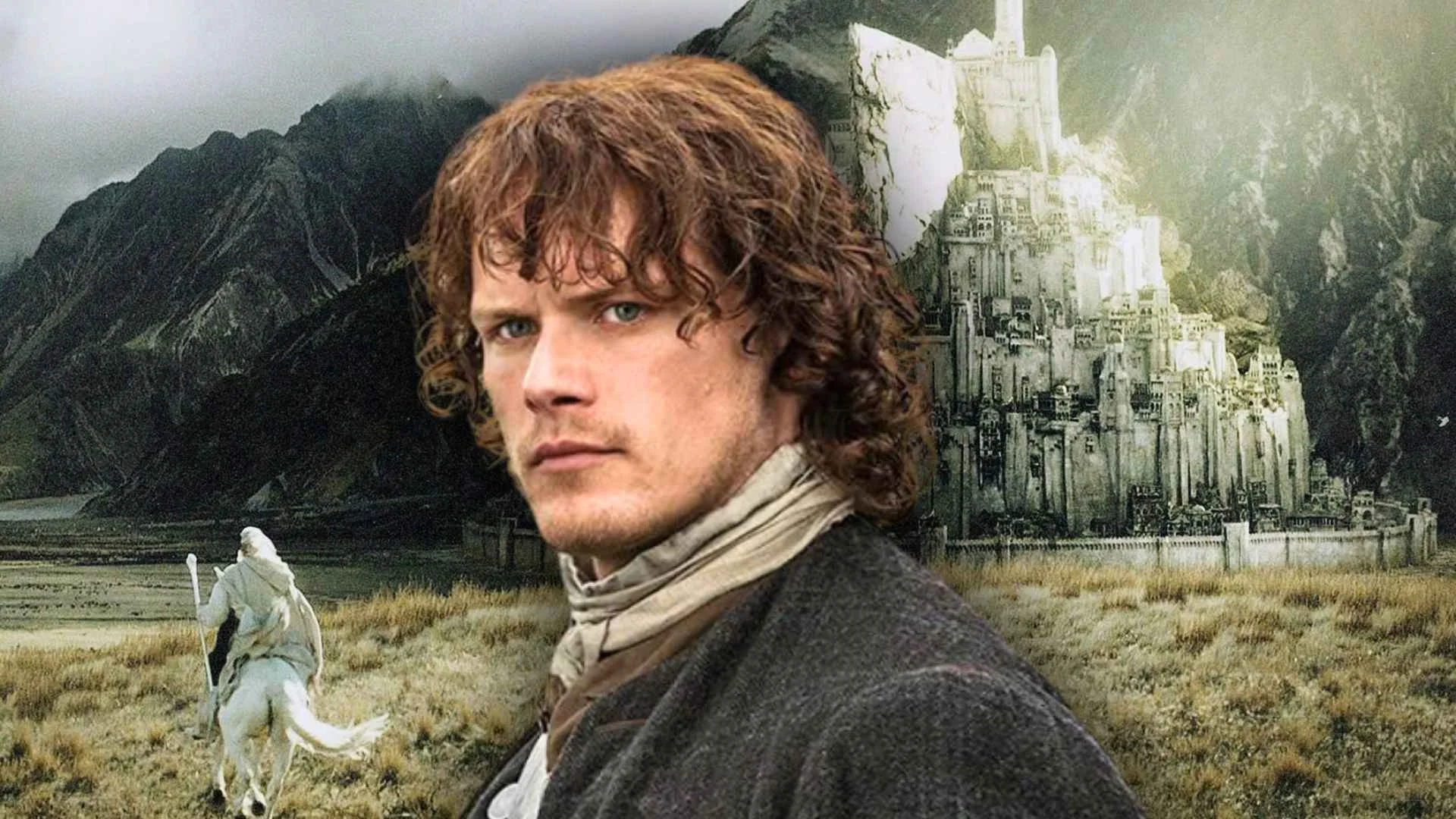 Sam Heughan i kadr z "Władcy Pierścieni: Powrotu króla"