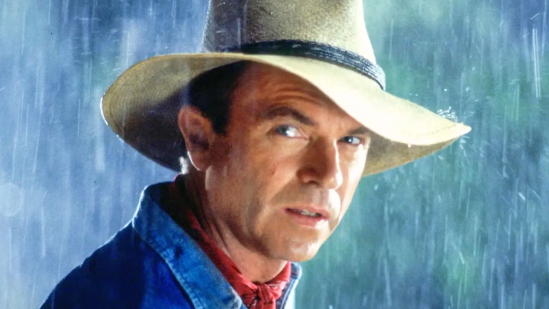 Sam Neill w filmie "Park Jurajski"