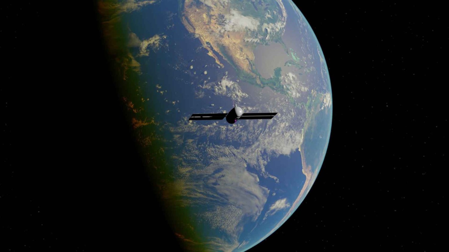Satelita na tle Ziemi