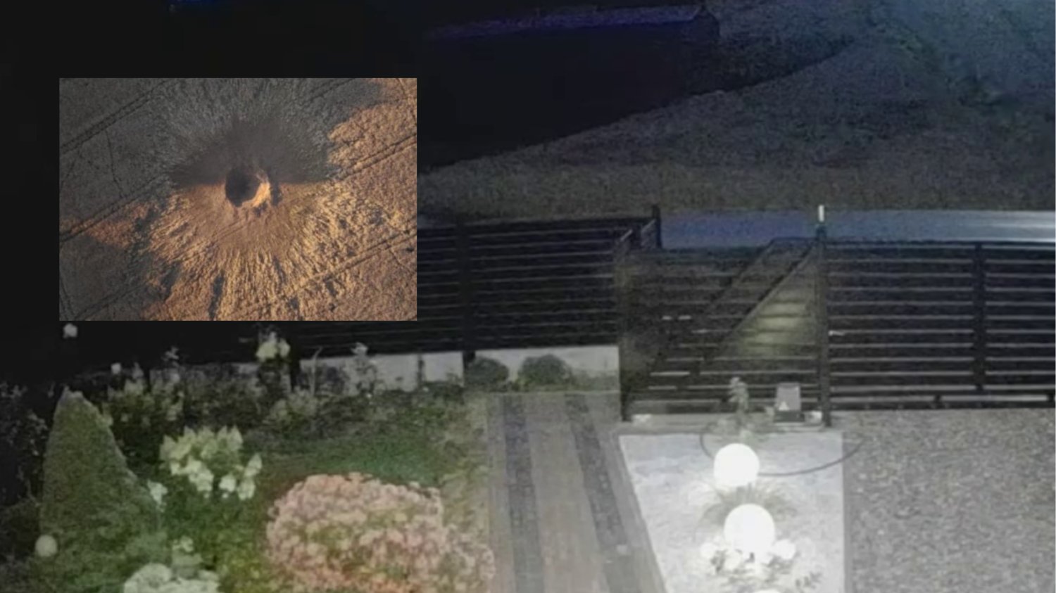 Rakieta pod Lublinem wybudziła mieszkańców. Jest nagranie z momentu uderzenia screen z video z upadkiem tajemniczego obiektu na Lubelszczyźnie