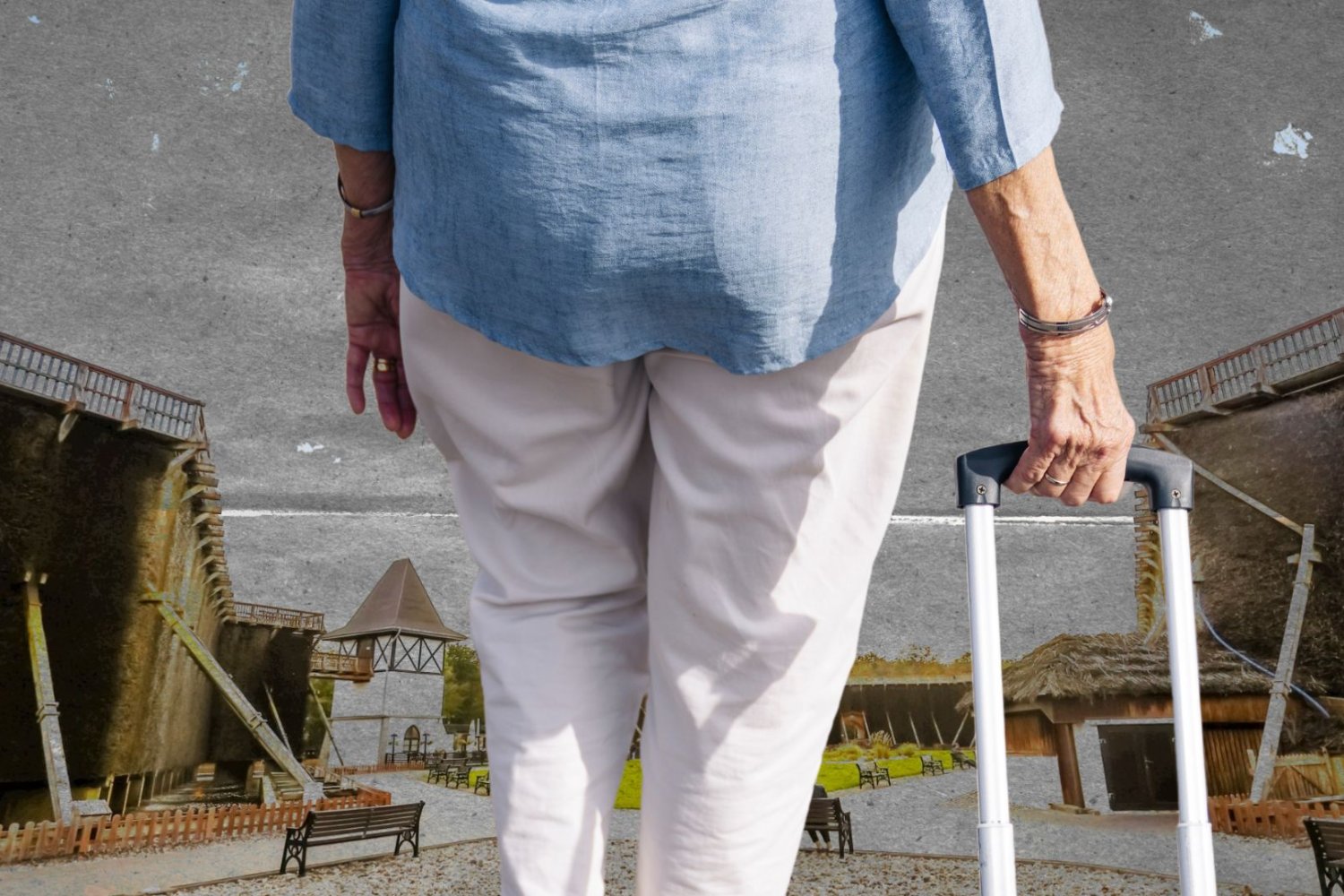 Seniorka zwiała z sanatorium w Ciechocinku. Całe ciało miała pogryzione seniorka, Ciechocinek