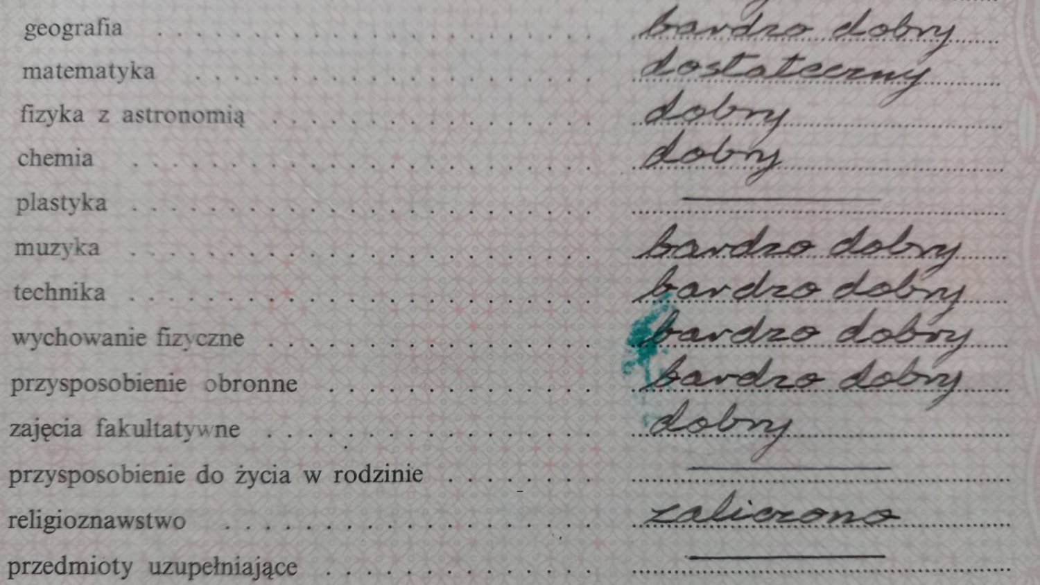 Świadectwo szkolne z lat 90. bez tego przedmiotu się nie liczyło. Teraz próżno go szukać