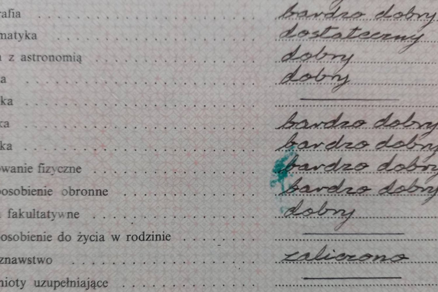 Świadectwo szkolne