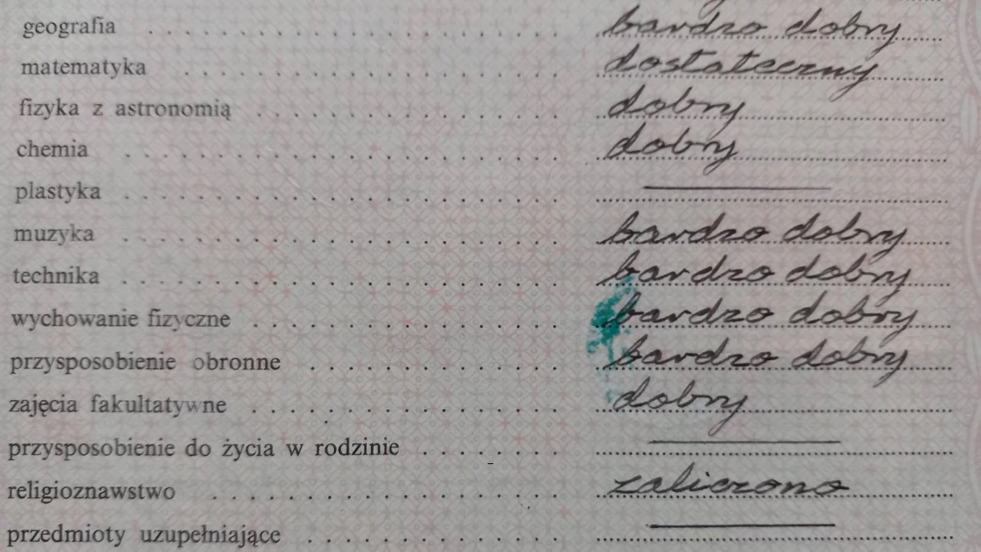 Świadectwo szkolne