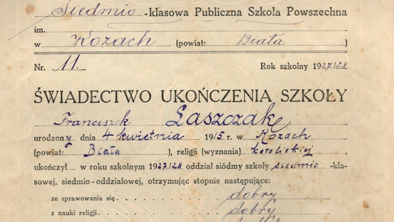 100 lat temu dawali takie świadectwa szkolne. Spis przedmiotów to inny świat