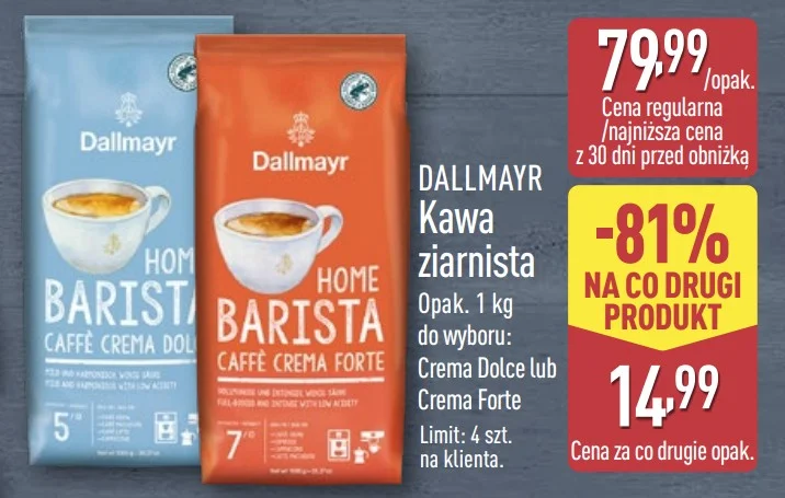 Promocje na kawę w sierpniu Aldi daje rabat na kawę Dallmayr