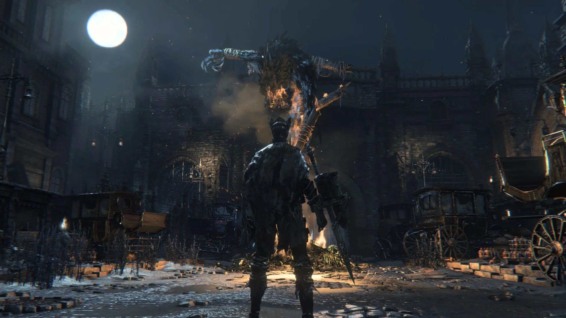 Kadr z gry Bloodborne.