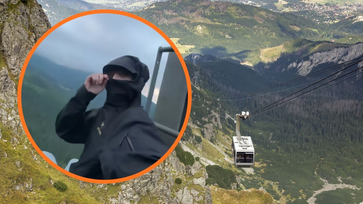 W Tatrach wspiłął się na konstrukcję kolei na Kasprowy Wierch