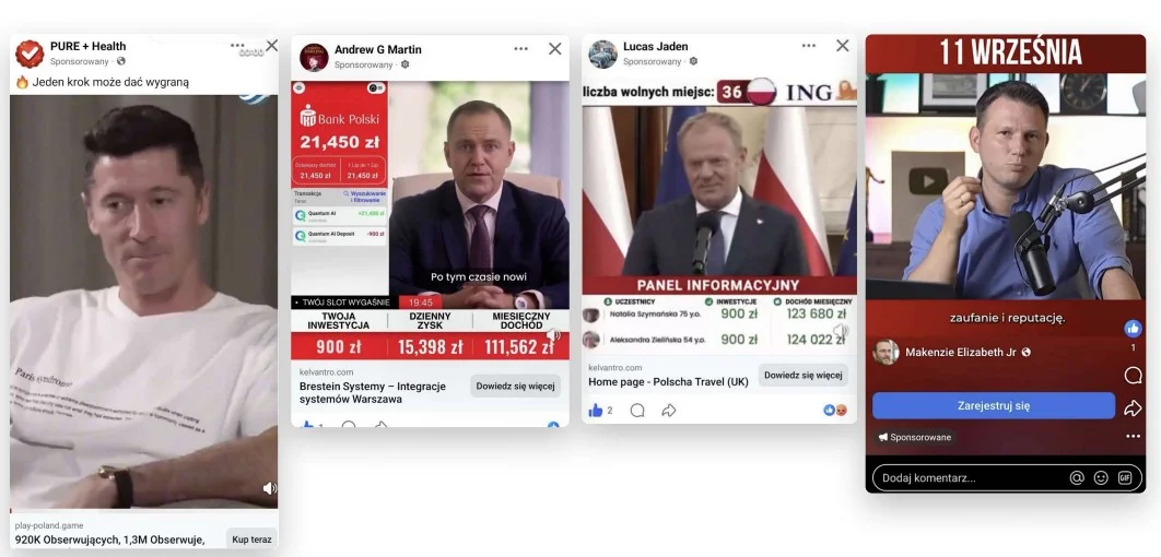 Scamerskie reklamy z celebrytami