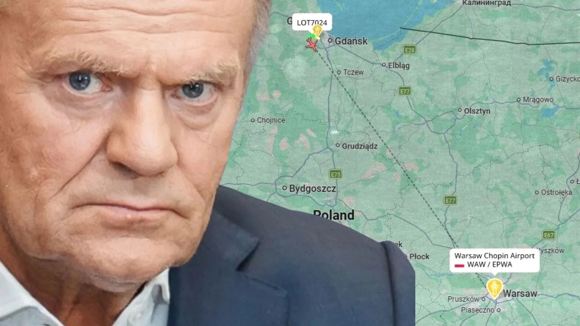 Tusk interrupted the weekend by the sea. LOT7024 was followed by the full   political Poland