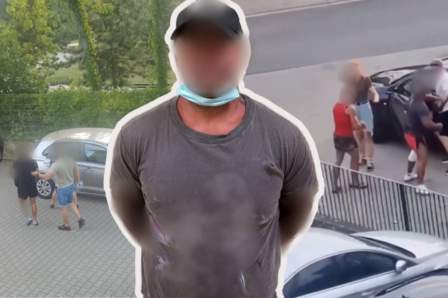 Zatrzymany ws. pobicia pary Ukraińców, w tle screeny z zajścia