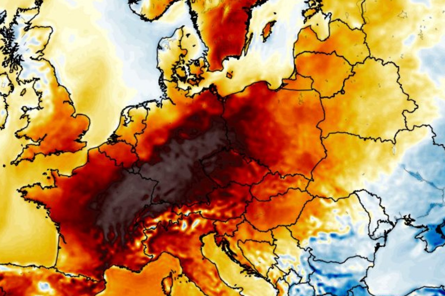 Powrót upałów już pewny. Nowa prognoza na sierpień wyklucza przyjemne lato zrzut ekranu, model ECMWF HRES 0.1 2m Temperature Anomaly